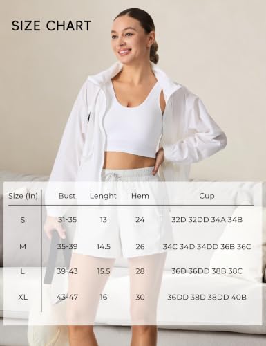 High Impact Long Line Sports Bra Women Padded Running Gym Workout Top White - image 6