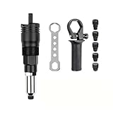ZEXKENS Professional Electric Rivet Adapter Set Includes 5 Interchangeable Heads for Drills and Craft Projects Industrial Rivet Accessory