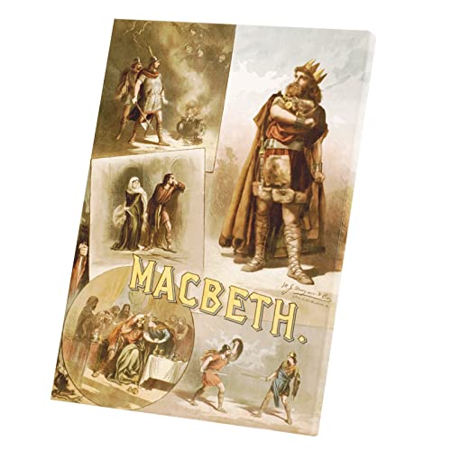 Affiche Macbeth vintage en toile pour créer une ambiance cabinet de curiosités au salon