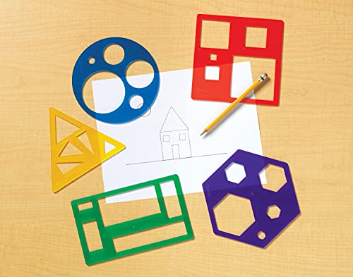Learning Resources Primary Shapes Template Set - 5 Pieces, Ages 4+ Homeschool and Classroom Supplies, Geometric Shapes, Tracing Helper for Kids by Learning Resources - Image 6