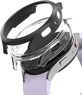 Ringke Slim Case [2 Pack] Compatible with Samsung Galaxy Watch 5 40mm, Watch5 Bezel [Frame Only] Premium PC Hard Thin Cover - Clear & Black