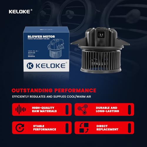 Image of KELOKE Front HVAC Heater Blower Motor Fan Compatible with Jeep 1997 1998 1999 2000 2001 Cherokee, Wrangler, Sport Utility, with Fan Cage, Replace# 700095 4886150AA PM6002