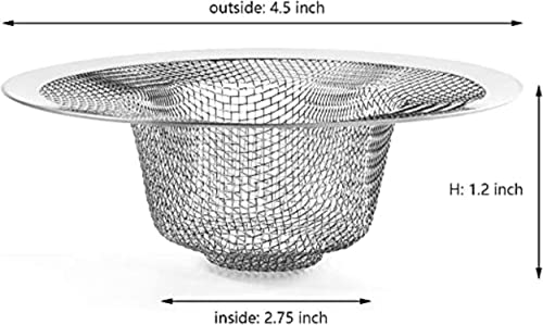 Colador de acero inoxidable para drenaje de fregadero 4.5" miniatura 5