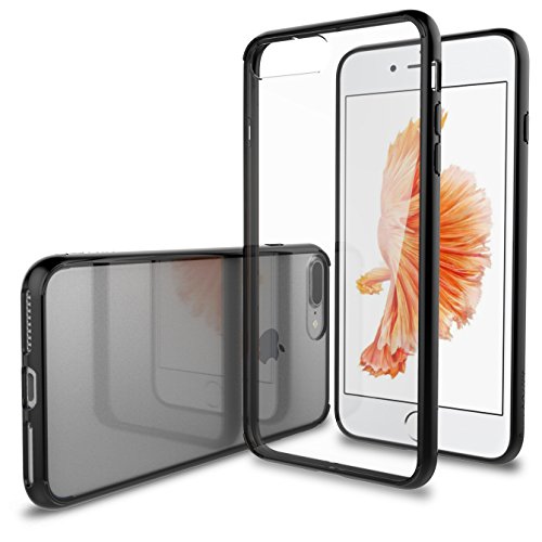Luvvitt Clear View iPhone 7 Plus/iPhone 8 Plus Case with Hybrid Scratch Resistant Back and Shock Absorbing Bumper for Apple iPhone 7 Plus (2016) and iPhone 8 Plus (2017) - Black