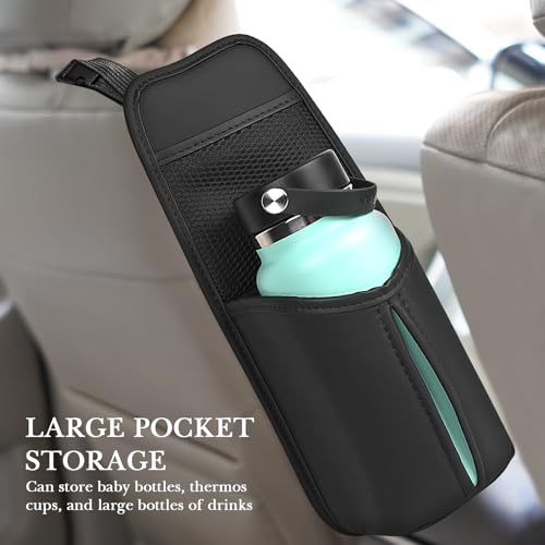 Miniatura 6 de Linkidea Organizador De Botellas Para Asiento De Coche, Compatible Con Botellas Yeti Rambler De 26 Oz 36 Oz Y Owala Freesip De 32 Oz 40 Oz. Bolsa Colgante Para Botellas Grandes, Color Negro