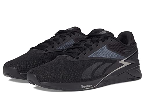 Reebok Unisex Nano X3 Cross Trainer, Black/Pewter, 10.5 US Men