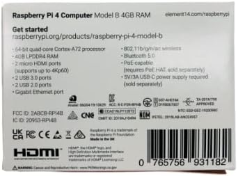 Element14.ver; Raspberry Pi4 Model B, 4 GB, Technical Support, USB