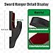 Ekkhysis Sword Holder Wall Mount 1-Tier Velvet Padded Hook Katana Holder Adjustable Display Hanger for Samurai Sword Tanto Rapier Light Saber Cosplay Blade Tanjirou Demon Slayer Weapon Rack…
