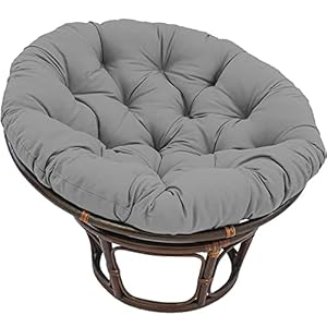 Papasan Stoelkussen, Tuin Outdoor Zacht Dikker Overvolle Ronde Stoel Kussen, Opknoping Mand Hangmatten Schommel Stoel Zitkussen (Gray 100x100cm)