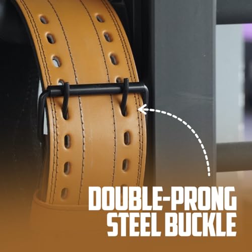 Image of Weightlifting Belt for Gym & Powerlifting | Heavy Duty Back Support Belt for Squats, Deadlifts & Heavy Lifts | Wide Lumbar Support, Strong Buckle & Training Gear (Yellow, XL)