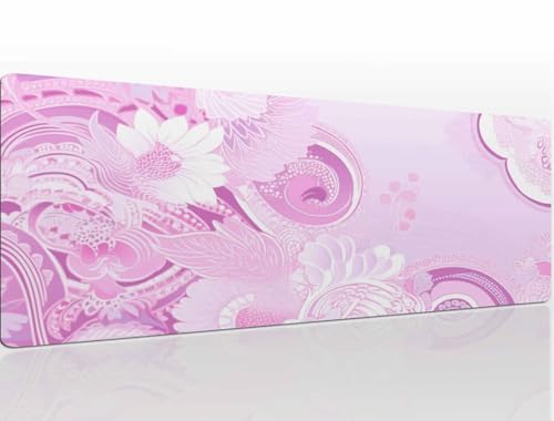 Tapis de souris XL pour gamer avec bords cousus et base antidérapante pour le bureau