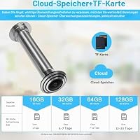 KEALBAUS 1080P Tuya Smart Life Home Digitaler Türspion Türkamera Auge WiFi IR Nachtsicht Kamera Türauge EU-Stecker Silber – Ansicht 5