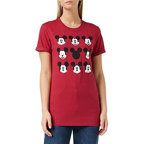 Disney Women's Mickey Mouse T-Shirt in Red Cover