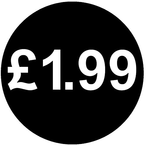 30mm Price Stickers Pack of 500 - Black - £1.99 — image 1