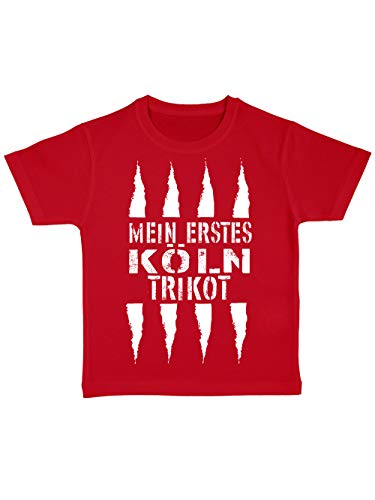 clothinx Mein erstes Köln Trikot Kinder Bio T-Shirt Rot Gr. 128