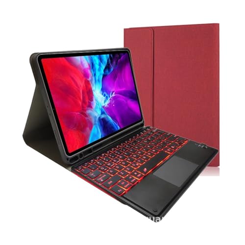 Teclado QWERTY para iPad Pro 11 universal, funda protectora textura tela con ranura bolígrafo