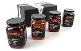 Quinn's Pepper Jelly 4-Flavor Variety: One 12 oz Jar Each of Jalapeño, Peach Habanero, Raspberry,...