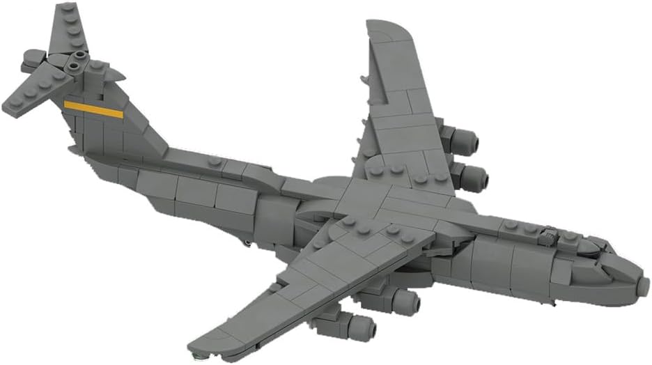 WOWOBONTOY C-5 Galaxy Building Block Set, 1/300 Scale US Military Transport Aircraft Plane MOC Collectible Display Set for Adults and Military Fans, MOC-163191 (367PCS)