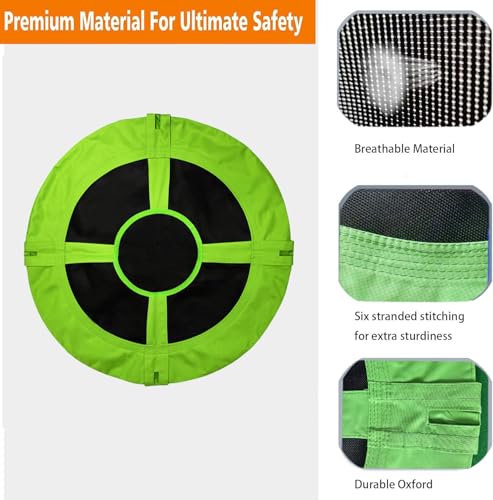 Image of 40-Inch Tree Swing Replacement Fabric,Saucer Swing Replacement Cover,Round Saucer Swing Seat Cover,Oxford Fabric (Green, 40 inch)