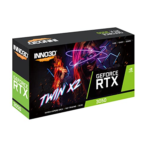 Image of INNO3D Geforce RTX 3050 Twin X2 8Gb Gddr6 Pci-E 4.0 X4 Gaming Graphic Card -N30502-08D6-1190Va42,pci e x4