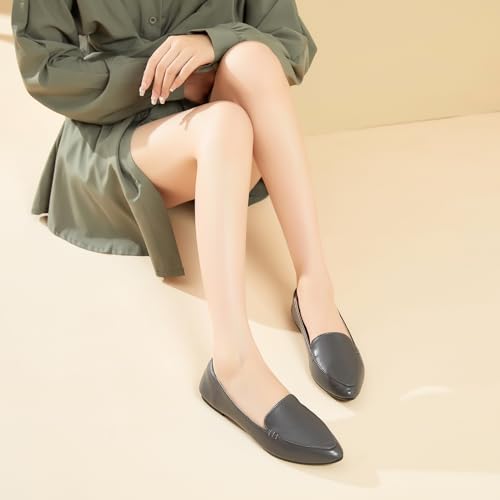Image of FINIWOR Loafers for Women Flats Shoes Women Pointed Toe Dress Shoes Comfortable Memory Foam Penny Loafers Slip On Shoes