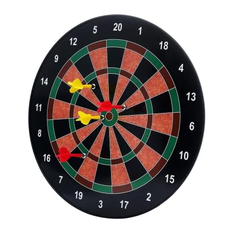 Magnetic Dartboard Set with 20 Darts - 16 Inch Dart Board - Safe for Kids and Adults - Gift for Game Room, Office, Man Cave and Parties (Green Red White) Cover