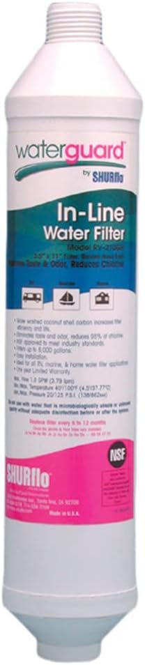 SHURFLO RV-210GH-A Waterguard 11 in-line Water Filter , White