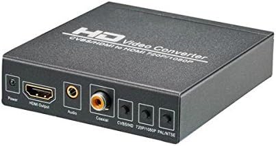 1080P 3RCA CVBS L/R Audio or HDMI to HDMI Converter Box with Coaxial and 3.5mm Audio Output Upscaler