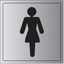 VSafety General Door-Ladies Toilet Sign - 200mm x 200mm - 1.6mm Alu Rigid Plastic