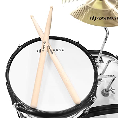 Divarte, Kid Drumset White ,Kit de Batterie Ajustable blanc pour enfant, dès 3 ans, Ensemble de batterie Acoustiques… - Les Beatles, Paul McCartney, John Lennon, RIngo Starr, George Harrison Divarte, Kid Drumset White ,Kit de Batterie Ajustable blanc pour enfant, dès 3 ans, Ensemble de batterie Acoustiques… – Image 4