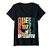 Femme Queen Was Born in October 1977 Balance Cadeau d'anniversaire 43 ans T-Shirt avec Col en V