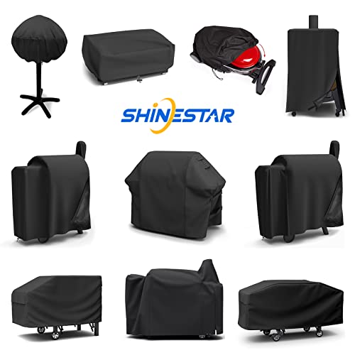 Shinestar Upgraded Vertical Pellet Smoker Cover For Pit Boss 4/5-Series, Pbv4Ps1, Pbv5Pw1, Pbv4Ps2, Durable & Waterproof, Special Zipper Design, Black #TOP7