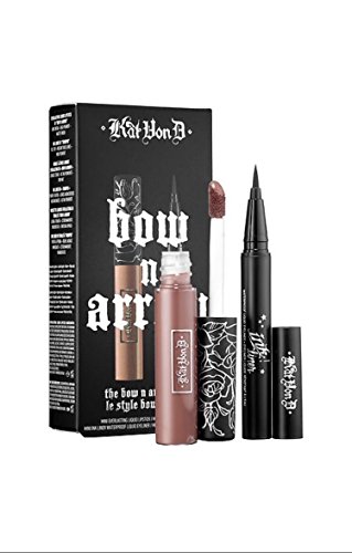 Kat Von D The Bow N Arrow Look: Ink Liner in Trooper + Everlasting Liquid Lipstick in Bow N Arrow