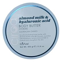Almond Milk & Hyaluronic Acid Body Butter, Ultra-Hydrating with Shea Butter & Glycerin, 15.8 oz Pack of 1