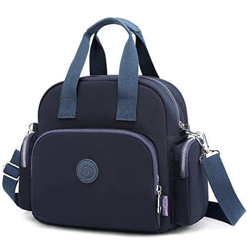 Sac messenger femme en toile contre la pluie avec port USB de recharge