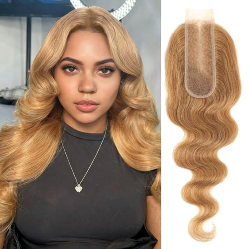 ANMETAN Honey Blonde 2x6 HD Lace Closure Body Wave, Color