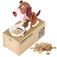 LUFEIS Hungriger Hund Spardose, Hundesparschwein, Hungrige Spardose Kinder Spardoses Hund Frisst Geld,Süße Hunde Stiehlt Münzen Wie Magische Münze Knabbert SpardoseGeburtstagsgeschenk für Kinder (C)