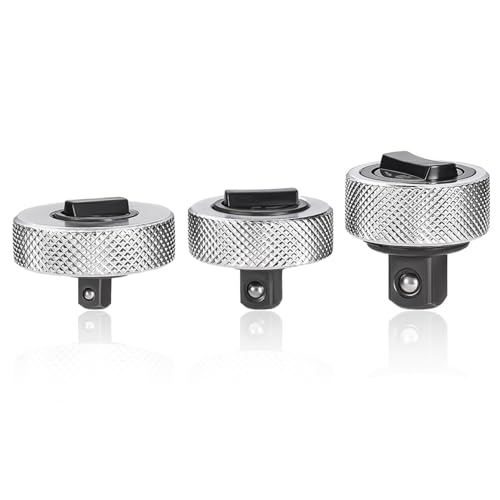 Image of Othmro 3Pcs Palm Ratchet Wrench Set, Mini Finger Ratchet 1/4", 3/8", 1/2" Drive Reversible Thumb Wheel Ratchet Wrench Thumbwheel Ratchets 45 Tooth Ratcheting Socket Wrenches Tool