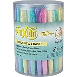 PILOT FriXion Light Pastel Collection Erasable Highlighters, Chisel Tip, Assorted Color Inks, Tub of...