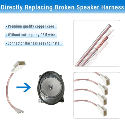 NuIth Car Speaker Wiring Harness Adapters for Toyota 2000-2015 4Runner Camry Tundra FJ Cruiser, Subaru WRX STI 2012-2019 Aftermarket Front Rear Door Speaker Connector 4 PCS