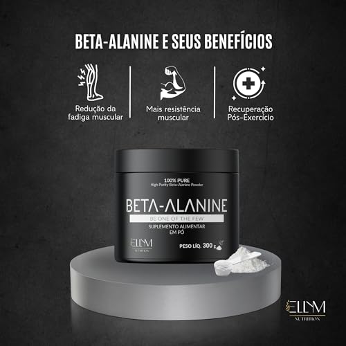 Beta Alanina Pura 300g ELLYM NUTRITION Performance Para Treino e Recuperação Muscular Pós Treino