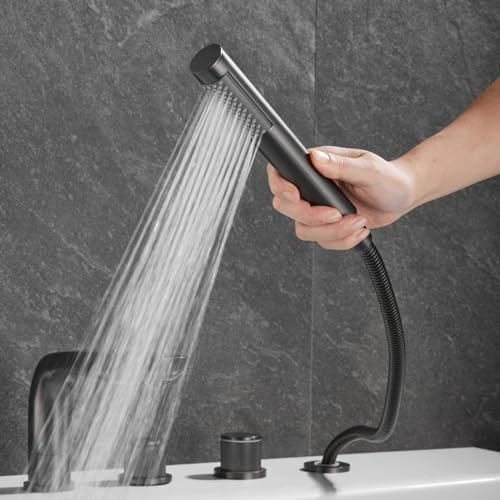 Mitigeur de douche à double levier noir pour une salle de bain moderne