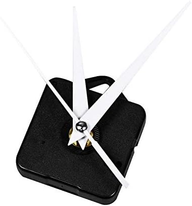 Mudder Hands Clock Movement, 3/25 Inch Maximum Dial Thickness, 1/2 Inch Total Shaft Length (White)