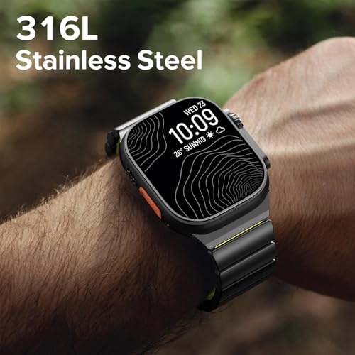 Image of CHANCHY Titanium Band Compatible with Apple Watch Ultra 3 /2 /1 Band 49mm 46mm 45mm 44mm 42mm, Luxury Band Titanium Silicone Dual-Layer Link for Men iWatch Series 11 10 9 8 7 6 5 4 SE
