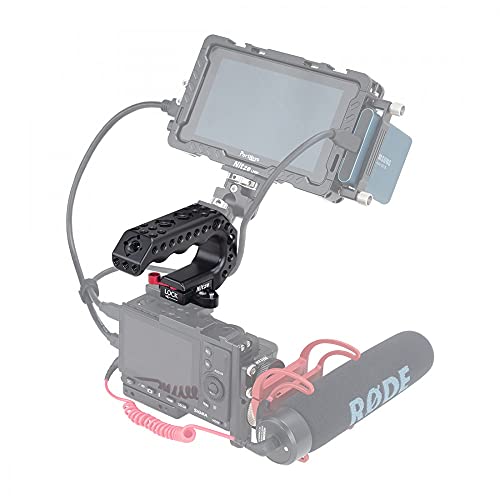 Image of Nitze PA28 Lil Stinger NATO Clamp Top Handle with 1 /4 3 /8 Thread n Locating Holes for DSLR Camera Cage (PA28M-AK)