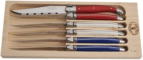 Jean Dubost Laguiole 6pc Knife Set Steak Knives, Multicolor