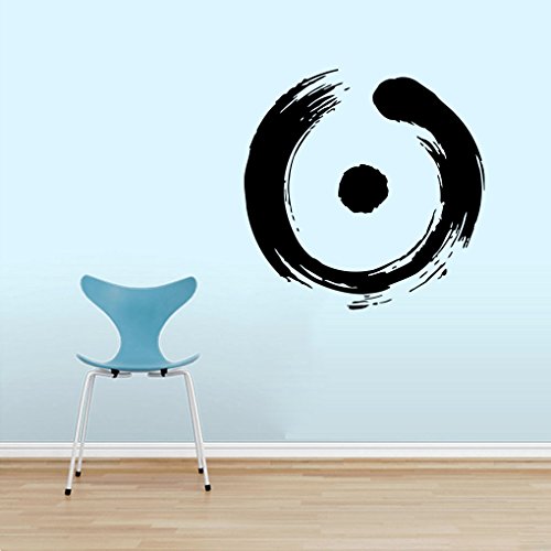 DecorimDecorWallDecal Adhesivos de Pared Círculo Zen Enso símbolo Budismo Meditación Buda Adhesivo de Vinilo decoración de la Pared murales para Pared