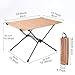 kowaku Folding Camping Table Outdoor Foldable Table with Storage Bag Furniture Beach Table Camping Desk for Backpacking Hiking Yard, Khaki
