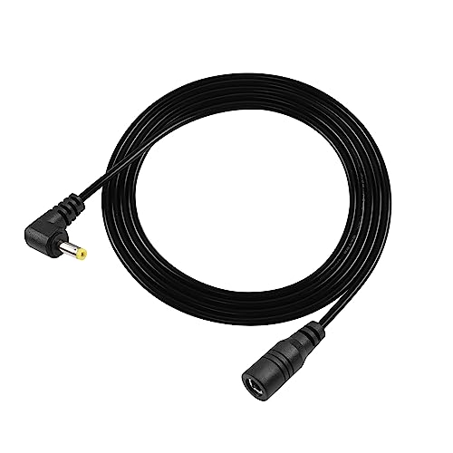 GINTOOYUN dc4017 cable de extensión de alimentación 22awg DC 4.0MM X 1.7mm Ángulo recto macho hembra cable adaptador de alimentación para PSP, cepillo de dientes eléctrico y más(9,6 pies)(3m)