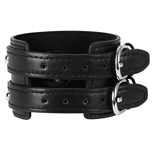 Viqiv Leather Band Compatible With Apple Watch Band 49Mm(Ultra) 45Mm 44Mm 42Mm, Studded Bracelet For Apple Watch Band For Men, Vintage Punk Wristband Spike Bracelet Strap For Iwatch Series Se/8/7/6/5/4/3/2/1,Black #TOP4